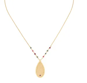 Blue Scarab Jewellery ROMY Open-work Drop Necklace
