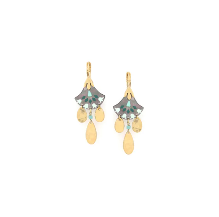 Blue Scarab Jewellery TALULAH french hooks with dangles Earring