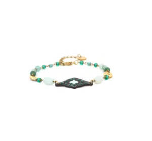 Blue Scarab Jewellery TALULAH shell   looped bead bracelet