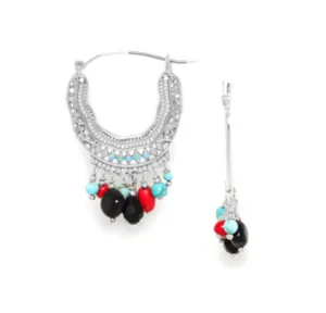 Blue Scarab Jewellery WINA Creole with Dangles Earring