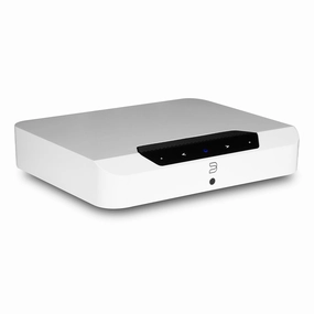 Bluesound POWERNODE EDGE Compact Wireless Hi-Res Music Streaming Smart Amplifier (White) Music streaming,Audio Streaming,Online Music Services