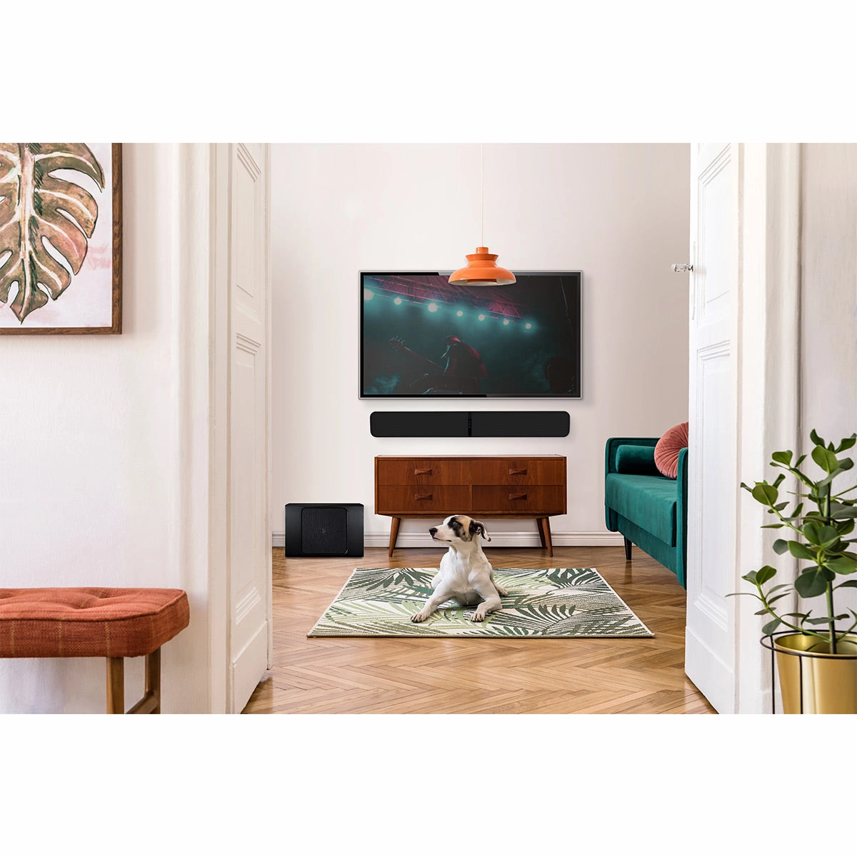 Bluesound Pulse Soundbar  Wireless Soundbar with Pulse SUB  8" Wireless Powered Subwoofer (Black)