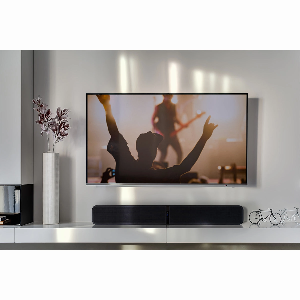Bluesound Pulse Soundbar  Wireless Soundbar with Pulse SUB  8" Wireless Powered Subwoofer (Black)