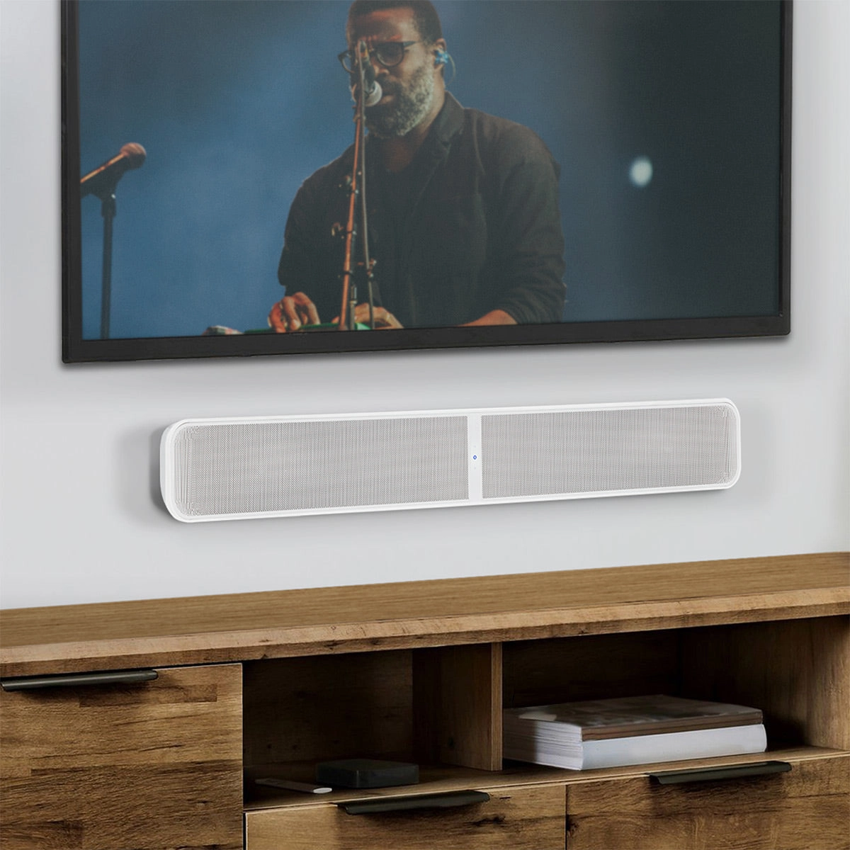 Bluesound Pulse Soundbar  Wireless Streaming Sound System (White)