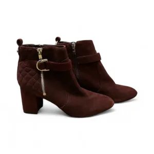 Boots Ankle Heels By Marc Fisher In Maroon, Size: 8.5 marc-fisher