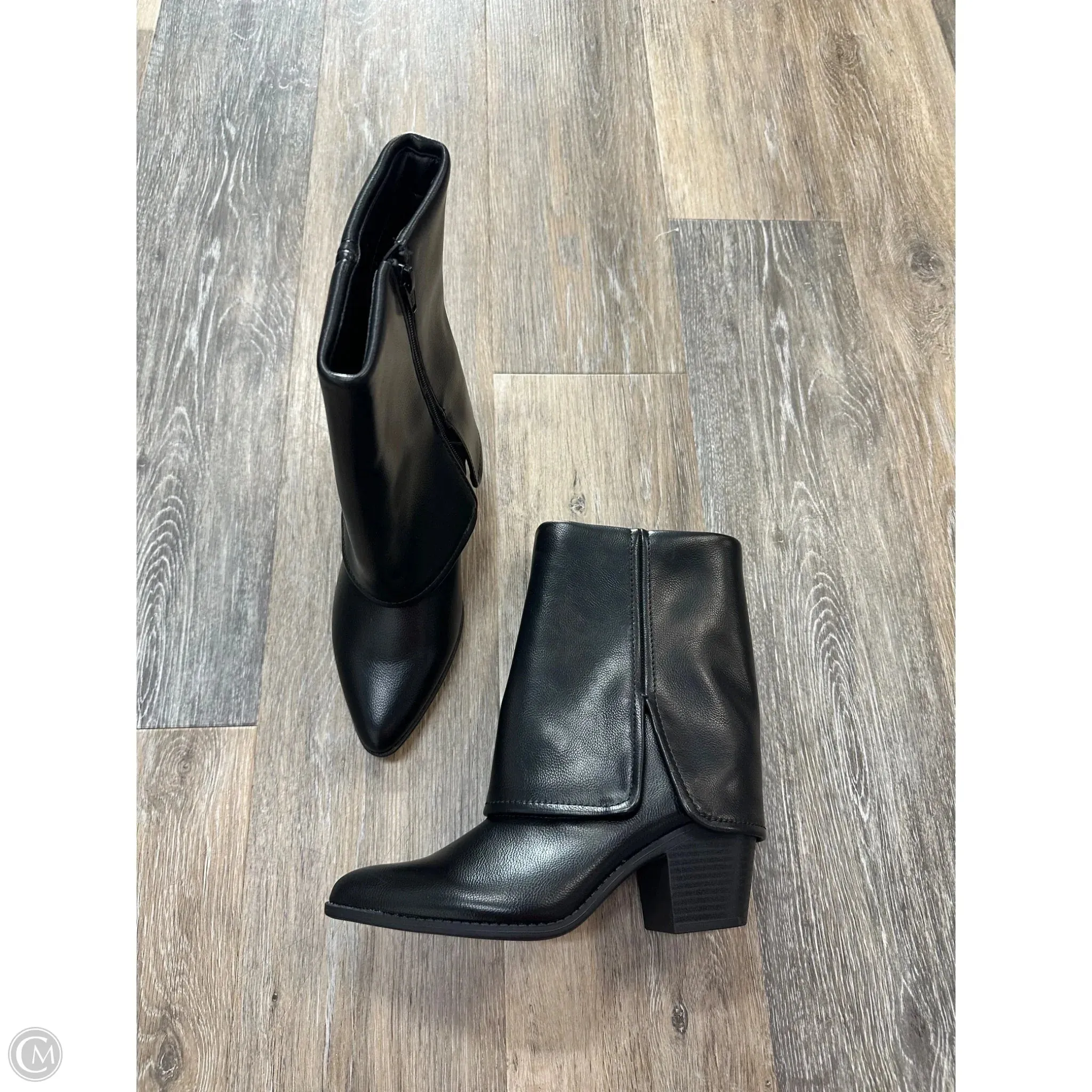 Boots Ankle Heels By Sun and Stone In Black, Size: 6