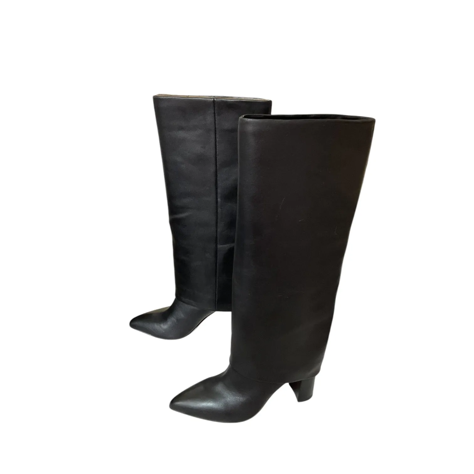 Boots Knee Heels By Marc Fisher In Black, Size:8.5 marc-fisher