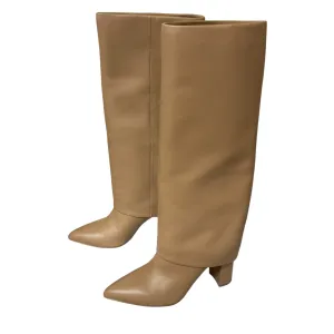 Boots Knee Heels By Marc Fisher In Tan, Size:8.5 marc-fisher