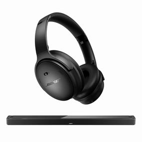 Bose Smart Ultra Soundbar with QuietComfort Noise Cancelling Headphones (Black) Soundbars,TV Sound Systems,Bar Speakers