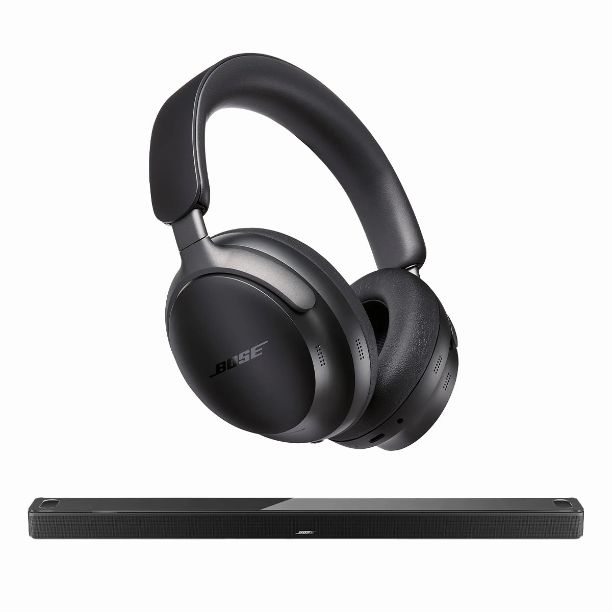 Bose Smart Ultra Soundbar with QuietComfort Ultra Wireless Noise Cancelling Headphones (Black) Soundbars,TV Sound Systems,Bar Speakers