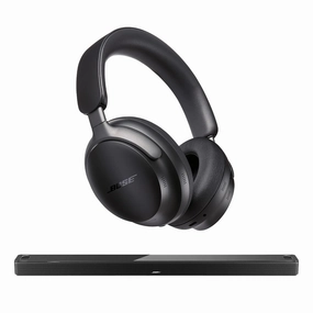 Bose Smart Ultra Soundbar with QuietComfort Ultra Wireless Noise Cancelling Headphones (Black) Soundbars,TV Sound Systems,Bar Speakers
