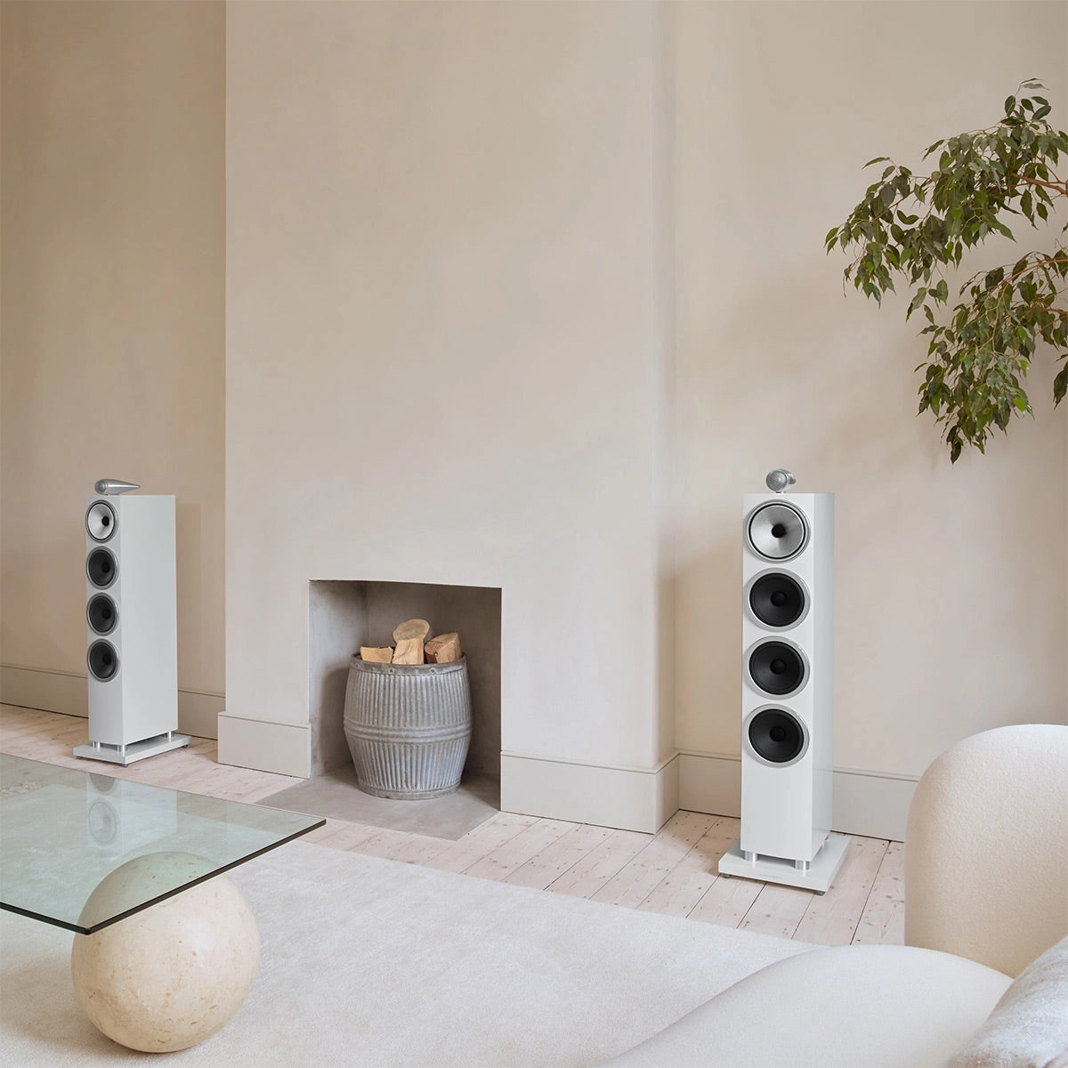 Bowers & Wilkins 702 S3 3-Way Floorstanding Speaker - Each (Satin White)