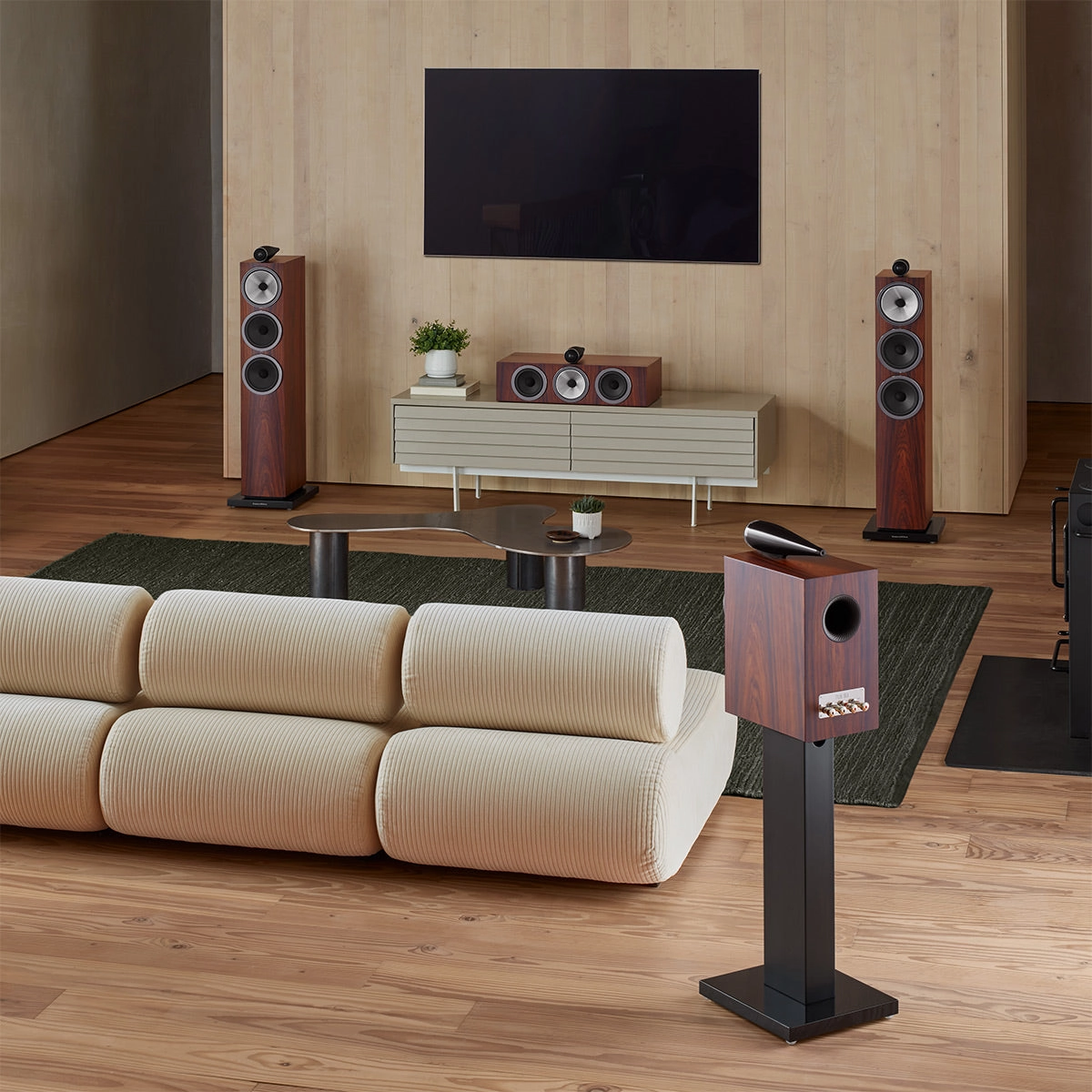 Bowers & Wilkins 703 S3 3-Way Floorstanding Speaker - Pair (Mocha)