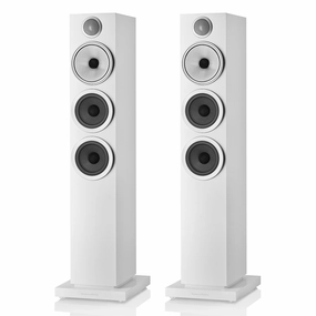 Bowers & Wilkins 704 S3 3-Way Floorstanding Speaker - Pair (Satin White) Bowers & Wilkins,B&W Speakers,Premium Audio