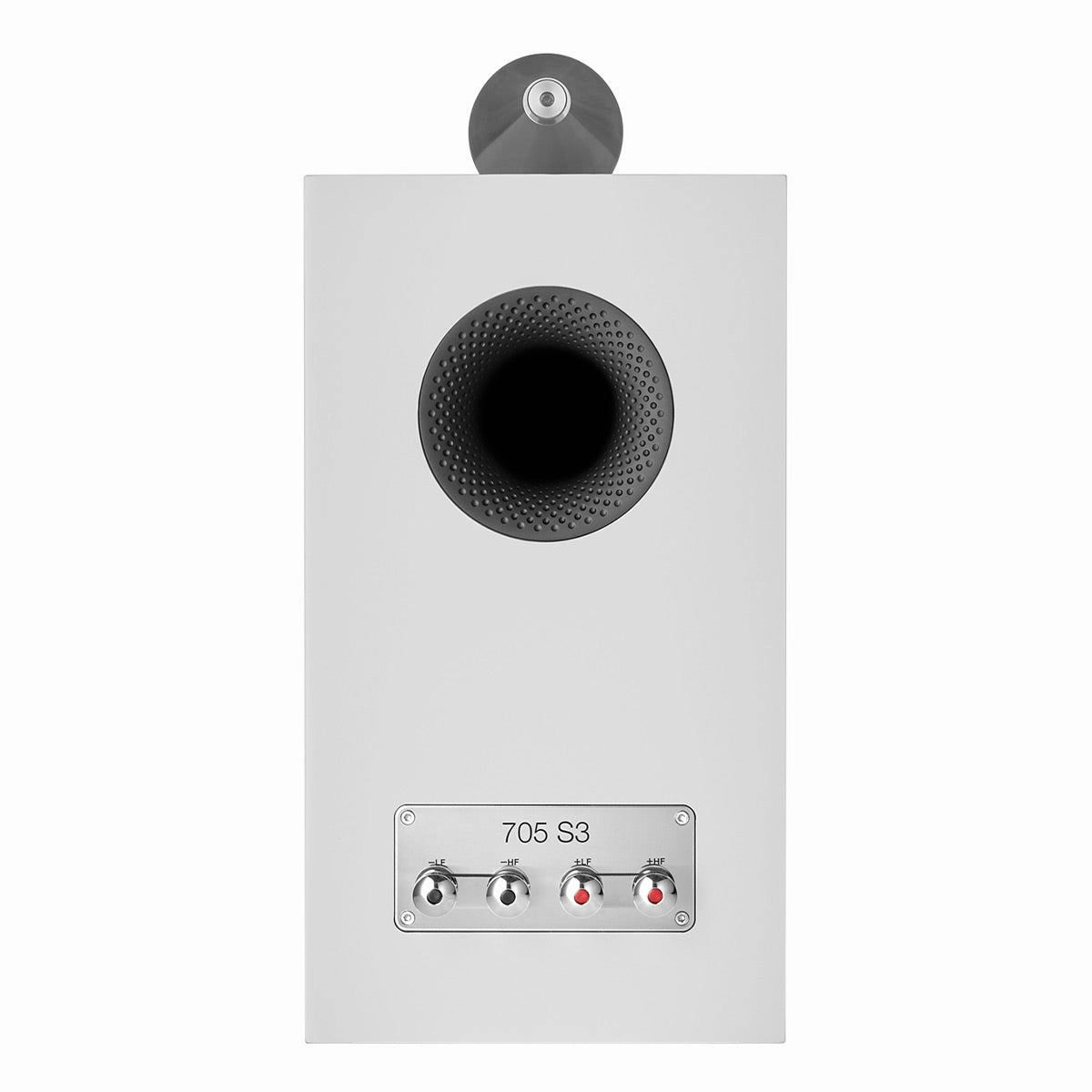 Bowers & Wilkins 705 S3 2-Way Bookshelf Speaker (Satin White) FS-700 Floor Stand (Silver) - Each
