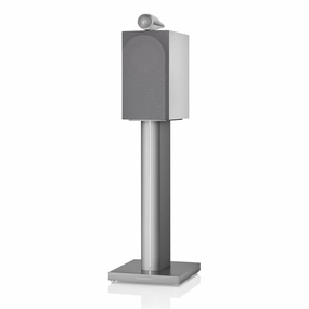 Bowers & Wilkins 705 S3 2-Way Bookshelf Speaker (Satin White) FS-700 Floor Stand (Silver) - Each Bowers & Wilkins,B&W Speakers,Premium Audio