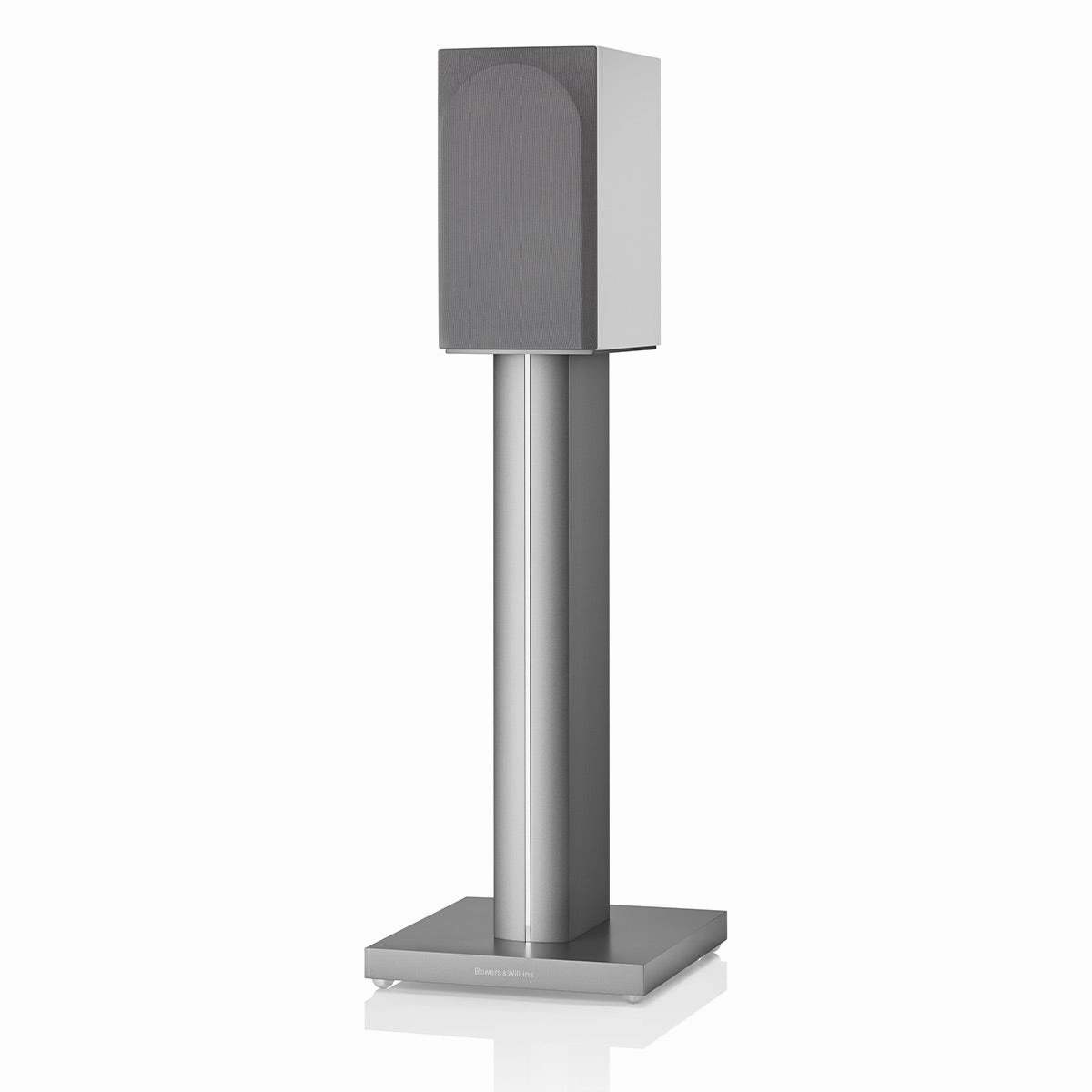 Bowers & Wilkins 707 S3 2-Way Bookshelf Speaker (Satin White) FS-700 Floor Stand (Silver) - Each