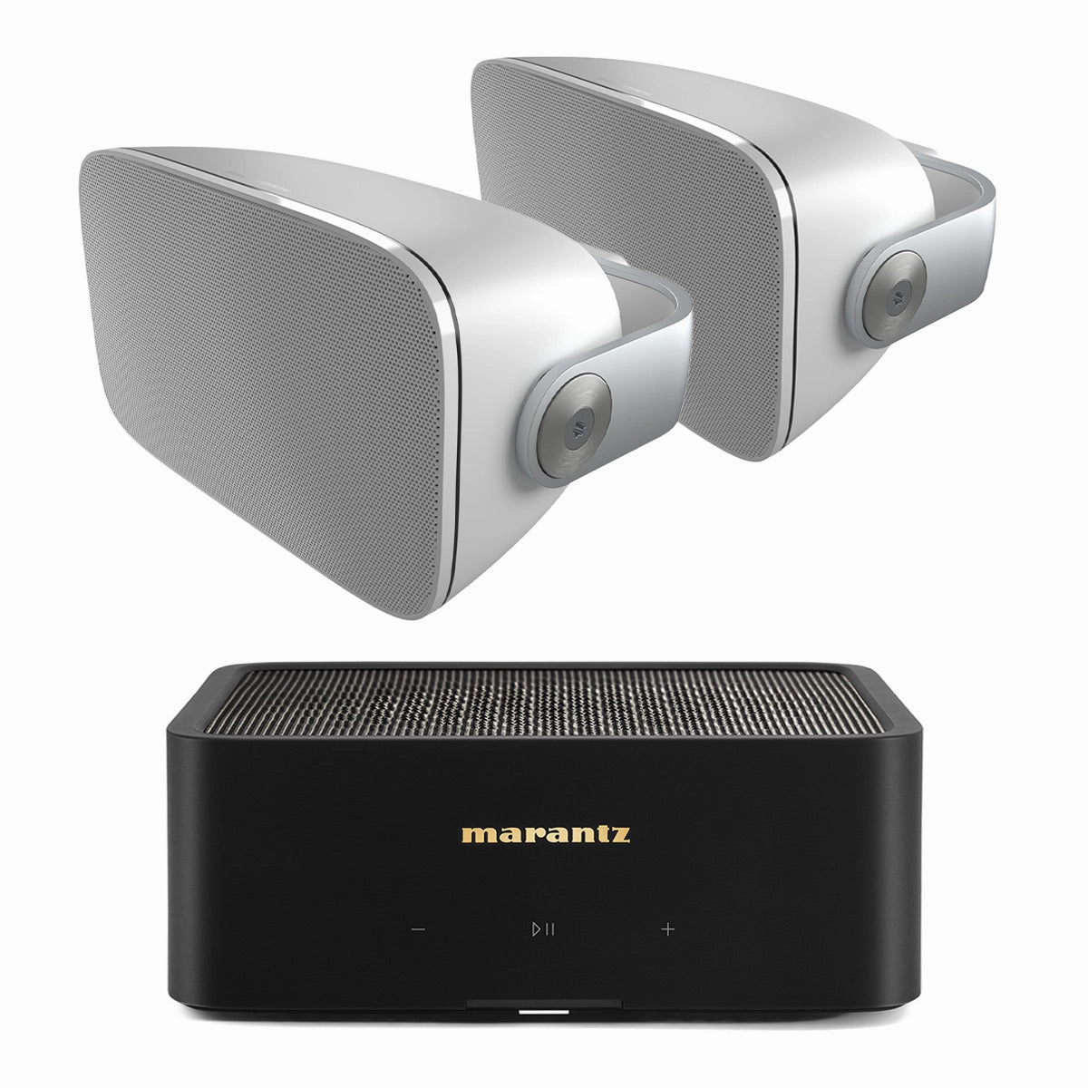 Bowers & Wilkins AM-1 2 Channel Stereo Outdoor System (White) Outdoor Speakers,Weatherproof Audio,Patio Sound Systems