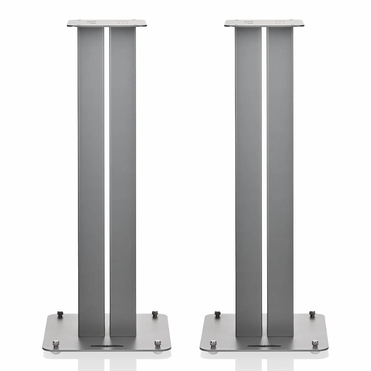 Bowers & Wilkins FS-600 Floor Stands for S3 600 Series Bookshelf Speakers - Pair (Silver) Speaker stands,Audio Stands,Speaker Mounts