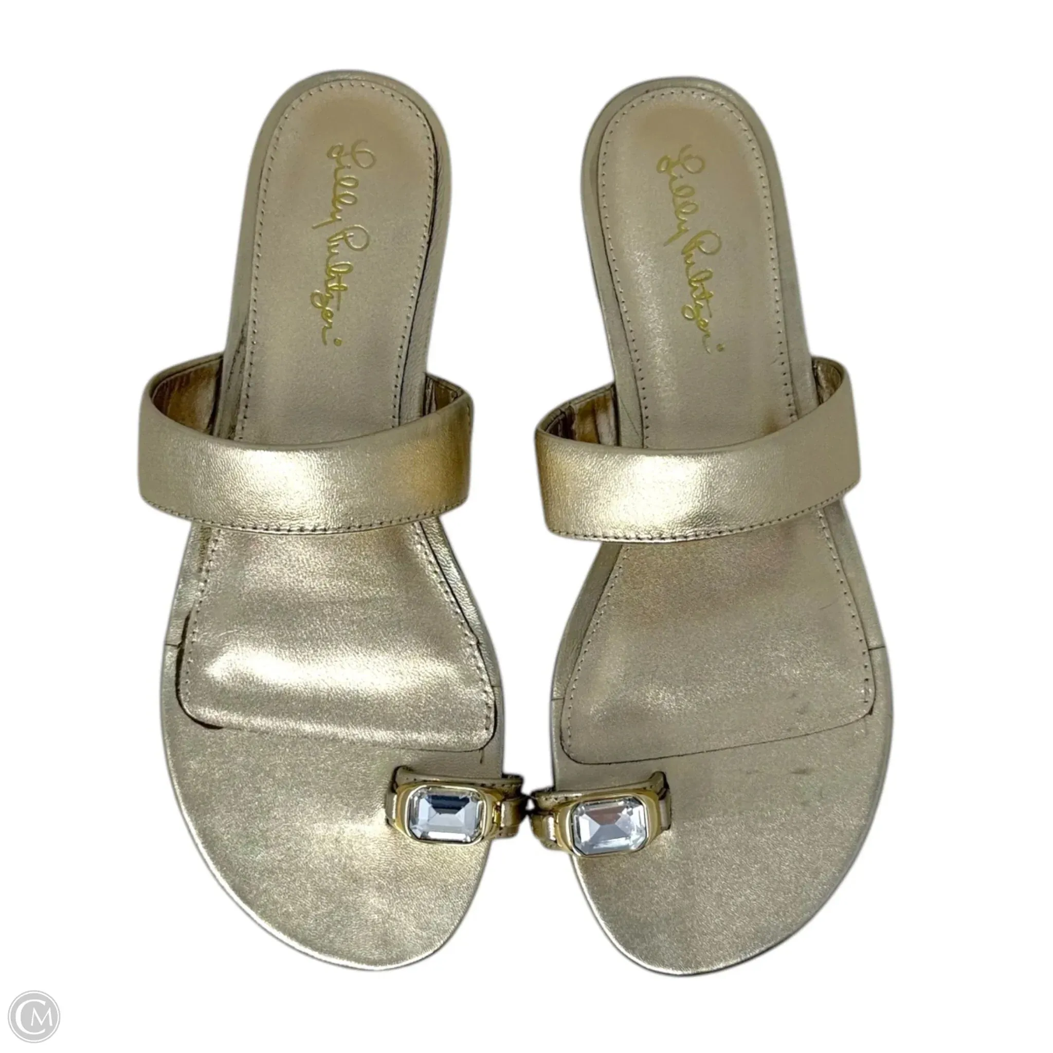 Callie Sandals Designer By Lilly Pulitzer In Gold, Size: 7.5