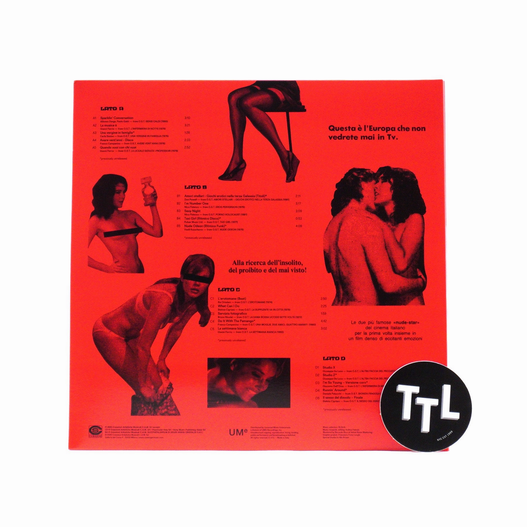 CAM Sugar: Eli Roth's Red Light Disco - Dancefloor Seductions From Italian Cinema 1969-81 (180g) Vinyl 2LP