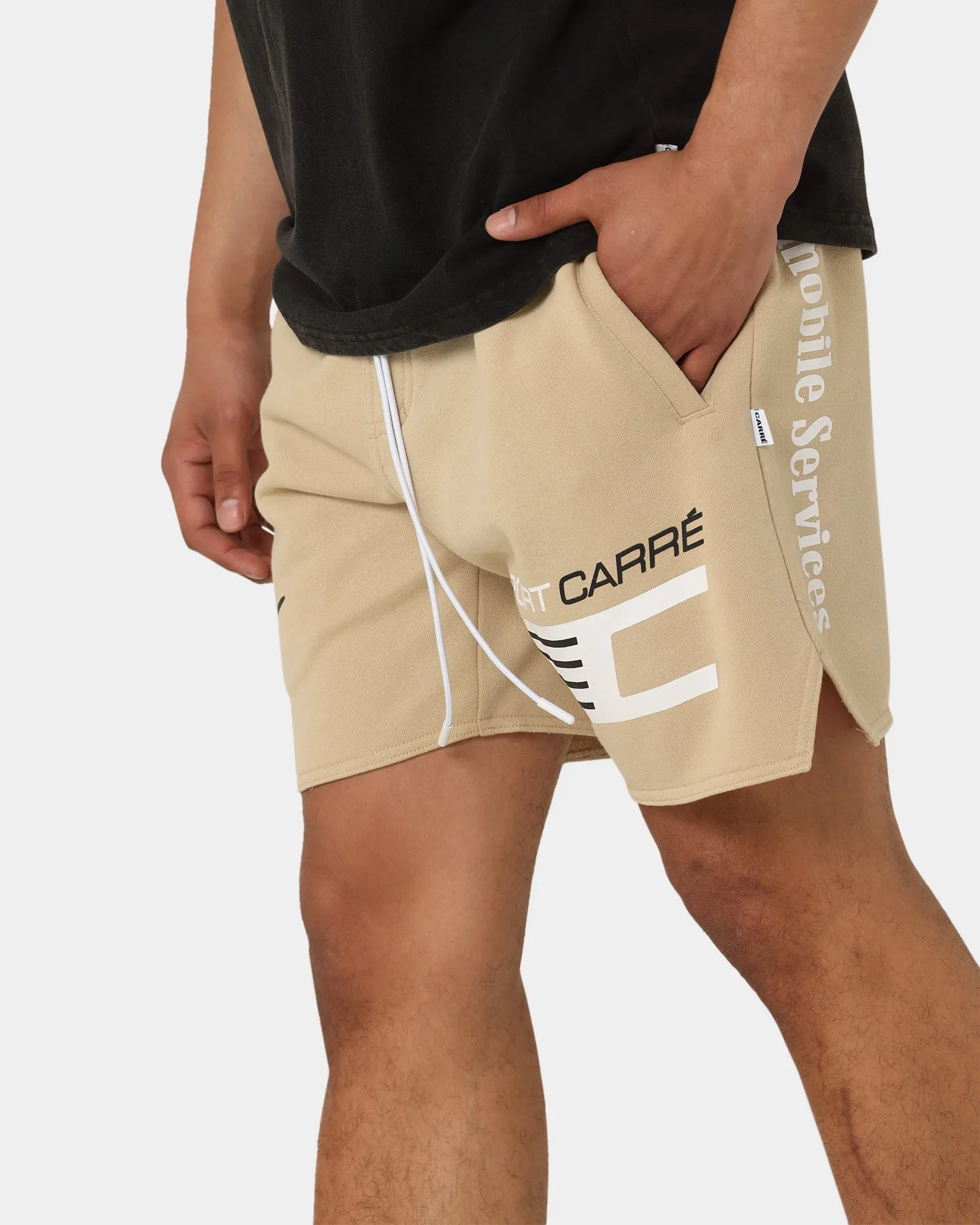 Carr?? Automobile Sweat Shorts Stone