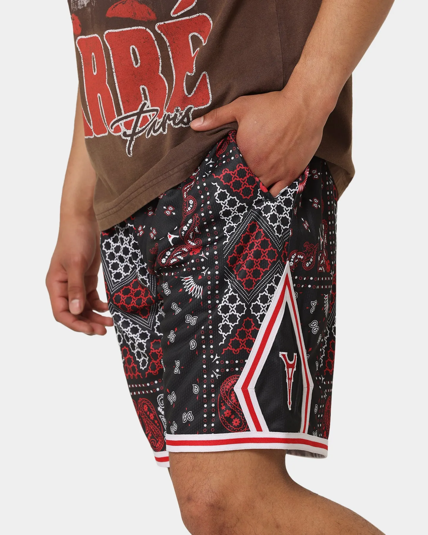 Carr?? Bandana Ultra Basketball Shorts Black/Red