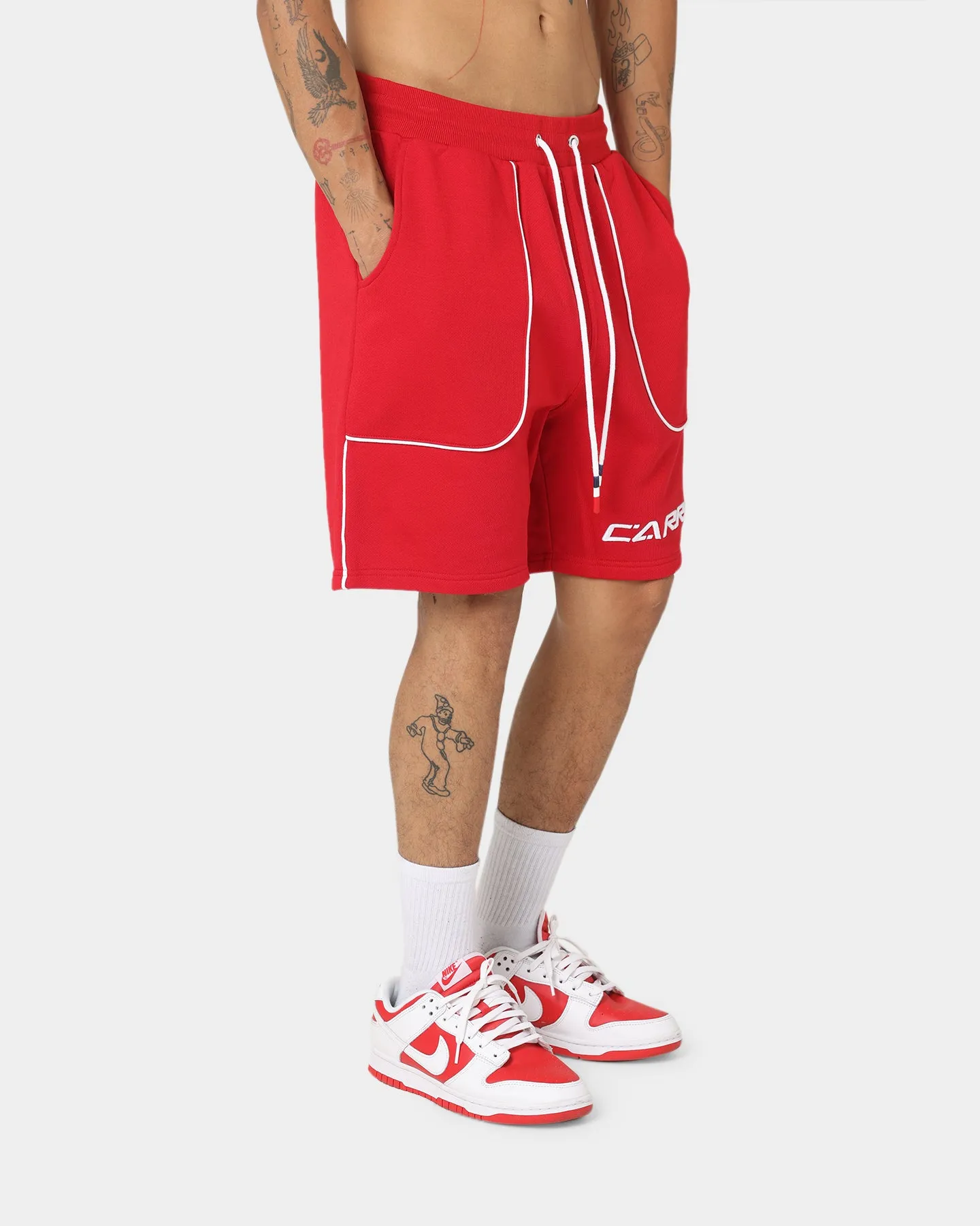 Carre Ange Track Shorts Red