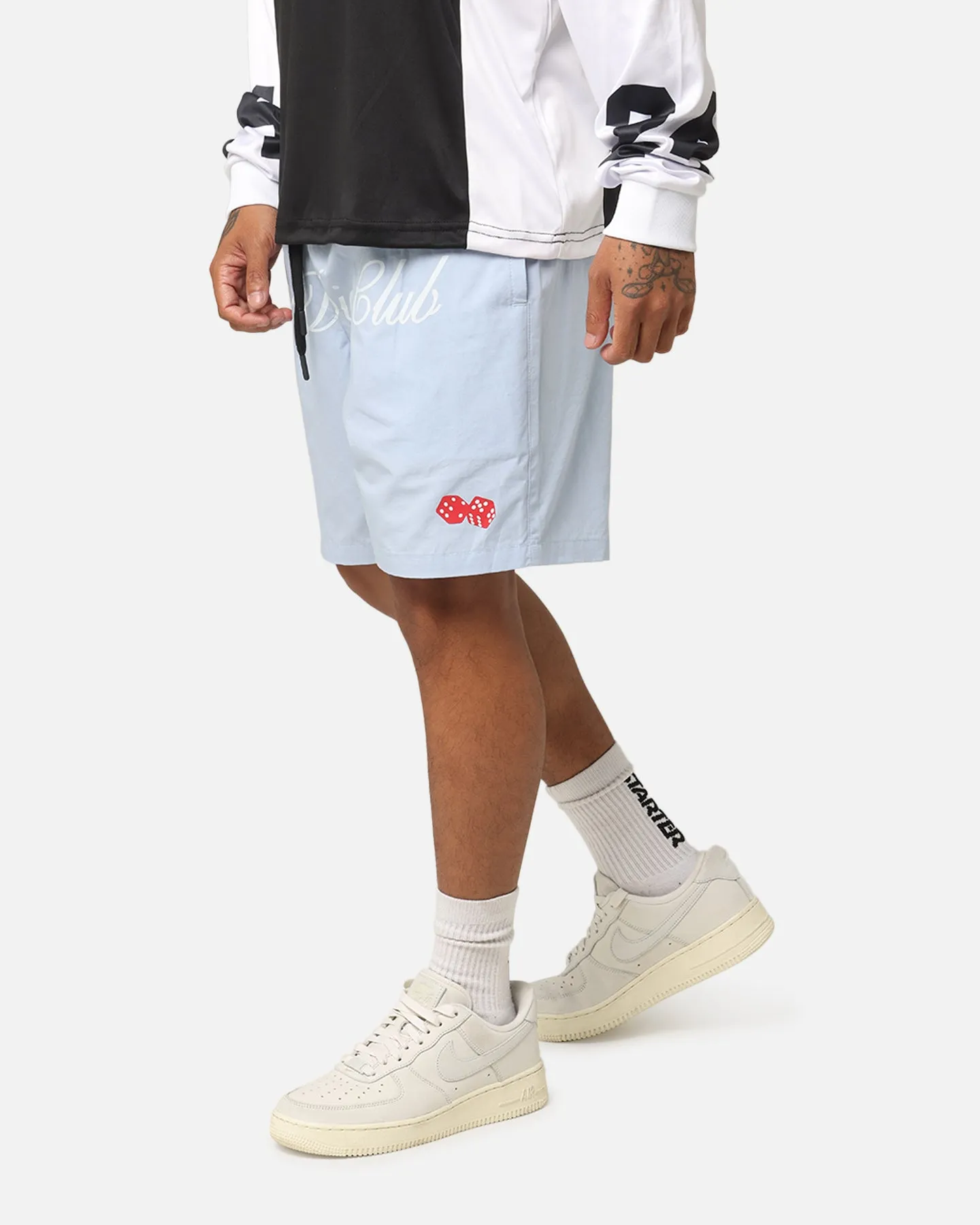 Carre Dice Club Beach Shorts Light Blue