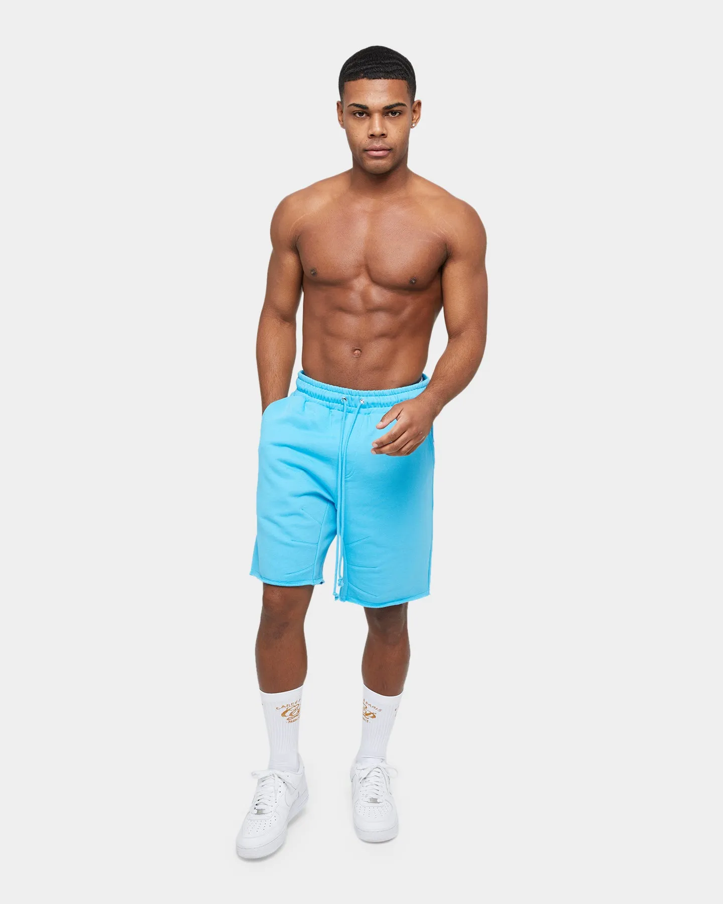 Carre Forme Sweat Shorts Baby Blue