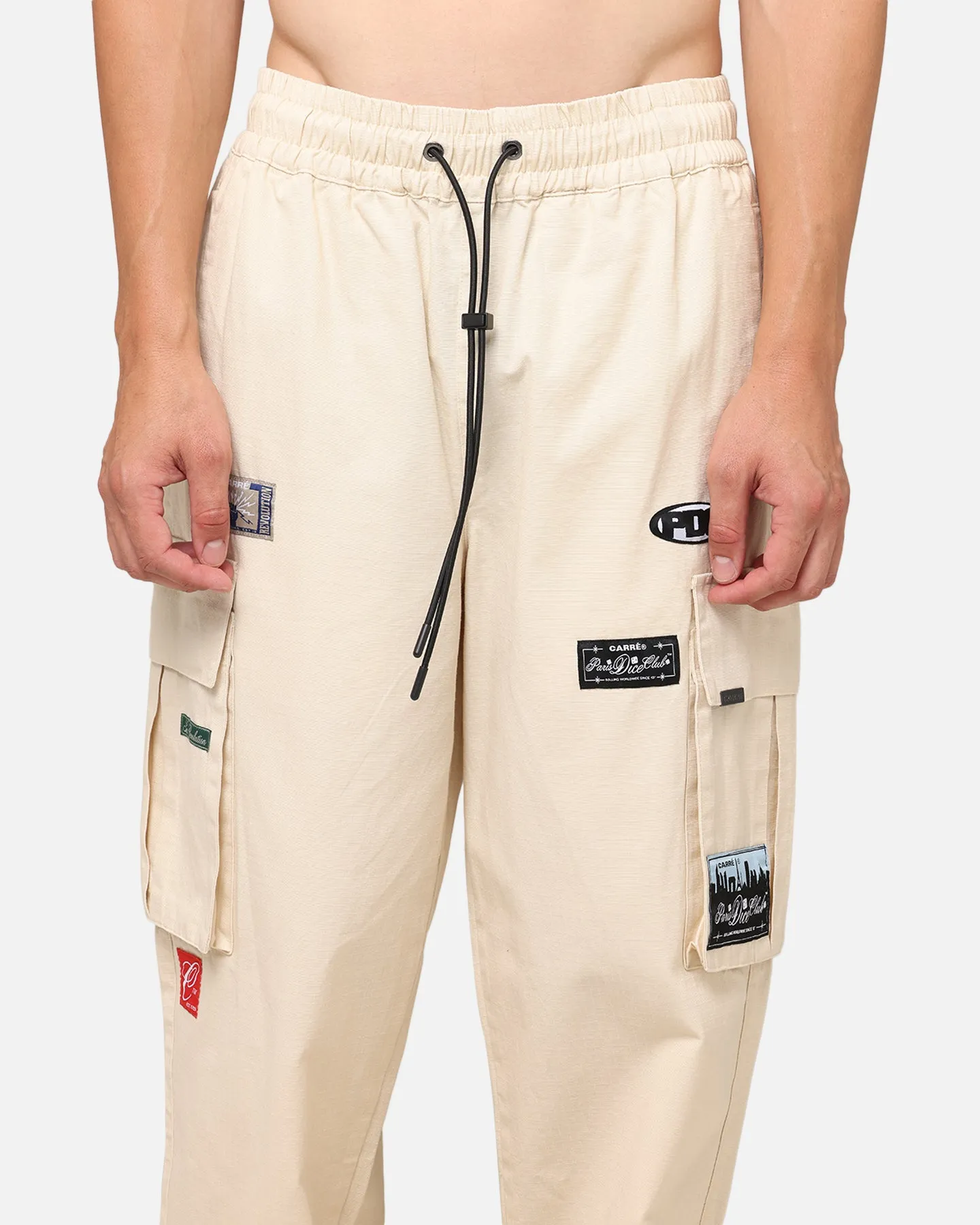 Carre Patchwork Cargo Jogger Cream