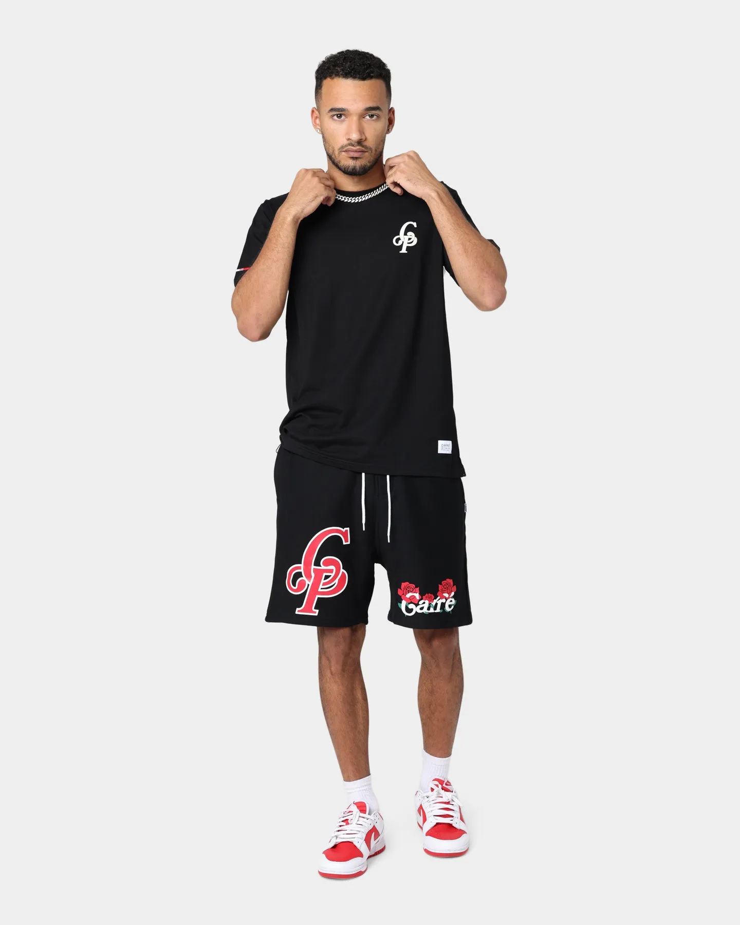 Carre Volle Rose Sweat Shorts Black