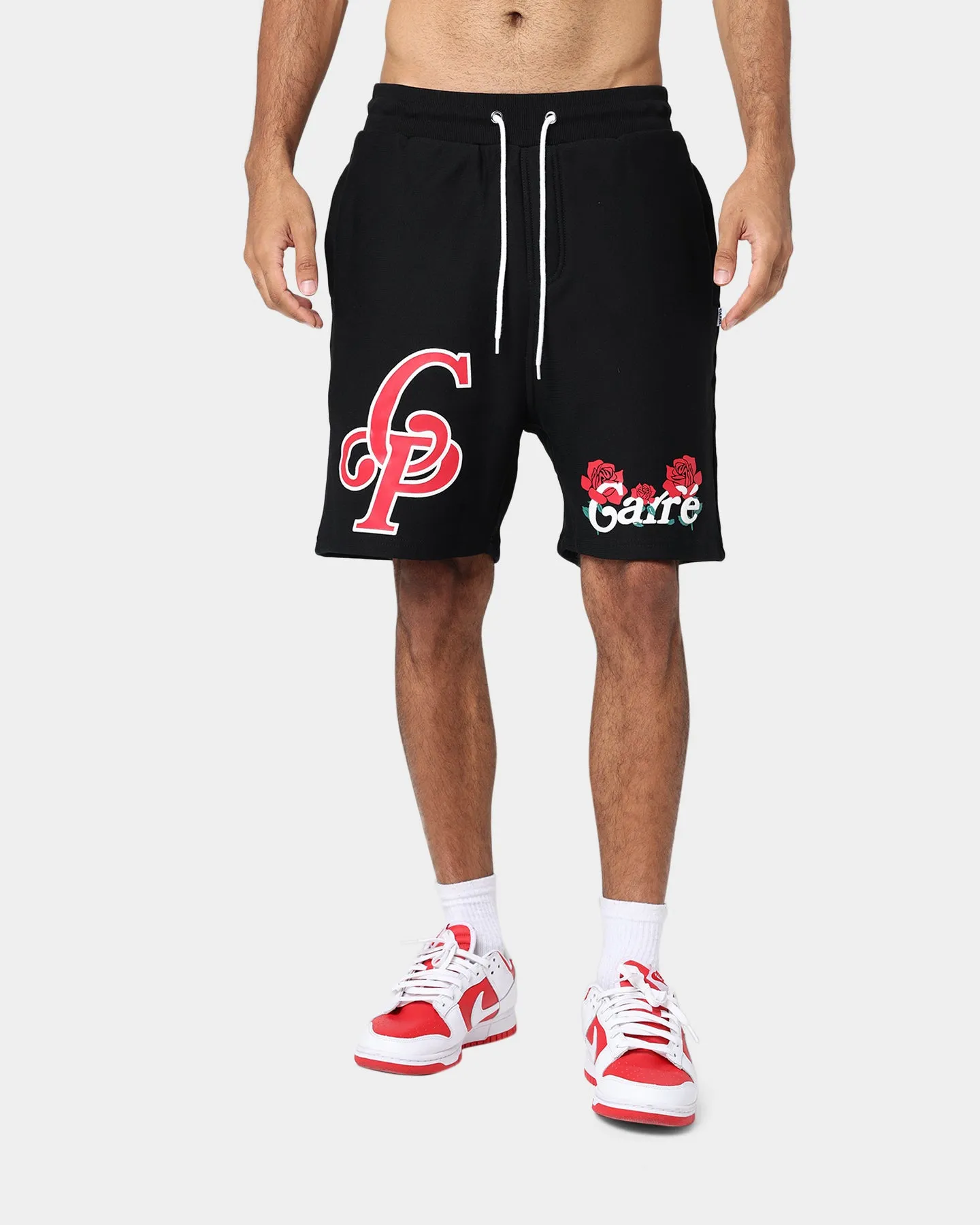 Carre Volle Rose Sweat Shorts Black