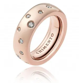 Chimento Jewellery Chimento Forever 18ct Rose Gold Diamond Adjustable Size-Fit Wide Ring