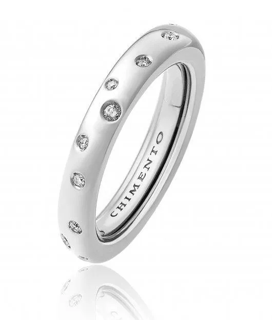 Chimento Jewellery Chimento Forever 18ct White Gold Diamond Adjustable Size-Fit Slim Ring