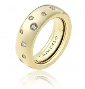 Chimento Jewellery Chimento Forever 18ct Yellow Gold Diamond Adjustable Size-Fit Wide Ring