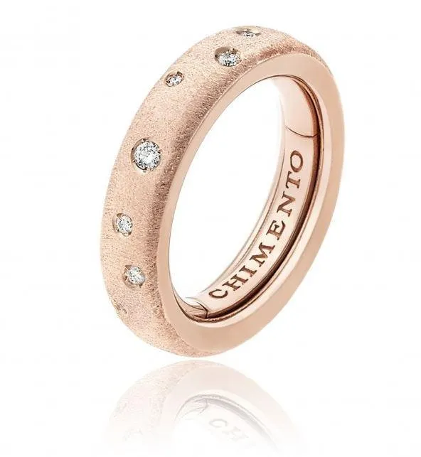 Chimento Jewellery Chimento Forever Matte 18ct Rose Gold Diamond Adjustable Size-Fit Medium Ring