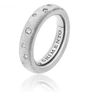 Chimento Jewellery Chimento Forever Matte 18ct White Gold Diamond Adjustable Size-Fit Medium Ring