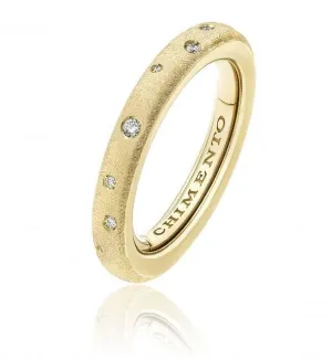 Chimento Jewellery Chimento Forever Matte 18ct Yellow Gold Diamond Adjustable Size-Fit Slim Ring