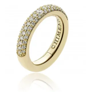 Chimento Jewellery Chimento Forever Stack Me Demi Pavee 18ct Yellow Gold Diamond Adjustable Size-Fit Ring