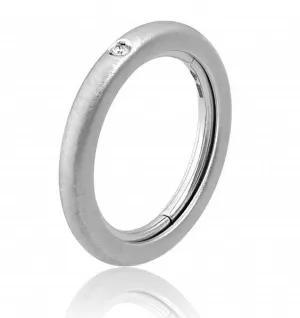 Chimento Jewellery Chimento Forever Stack Me Matte 18ct White Gold Diamond Adjustable Size-Fit Ring