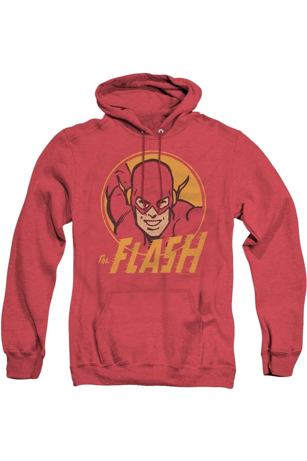 DC Comics Flash Flash Circle Adult Heather Hoodie / Hooded Sweatshirt