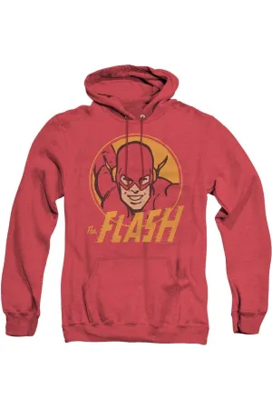 DC Comics Flash Flash Circle Adult Heather Hoodie / Hooded Sweatshirt