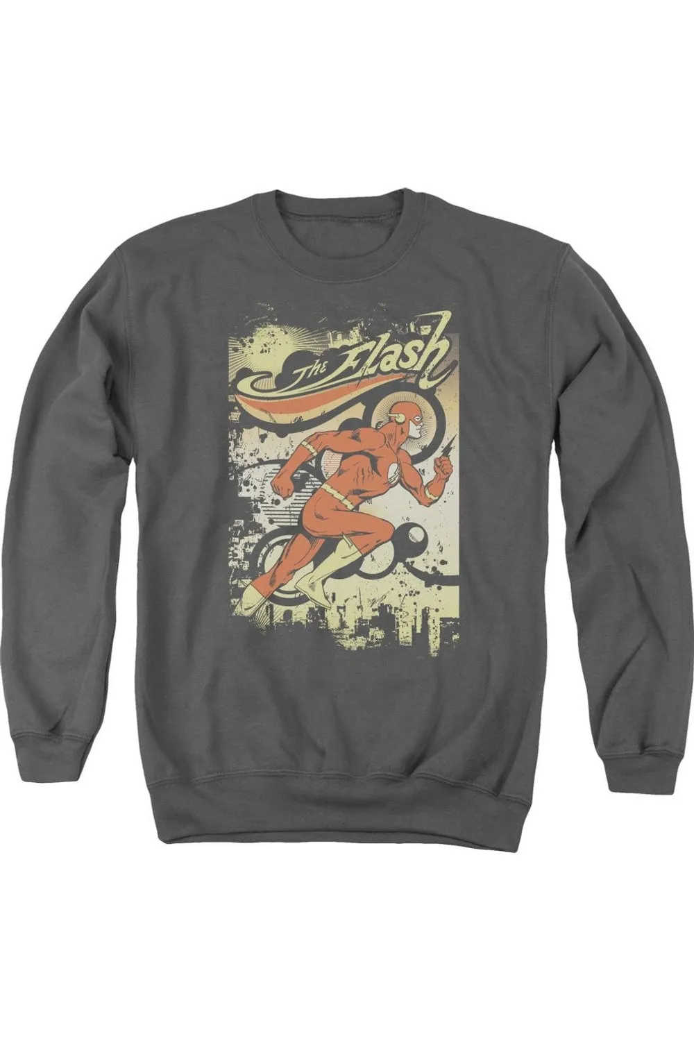 DC Comics Flash Just Passing Through Adult Crewneck Sweatshirt