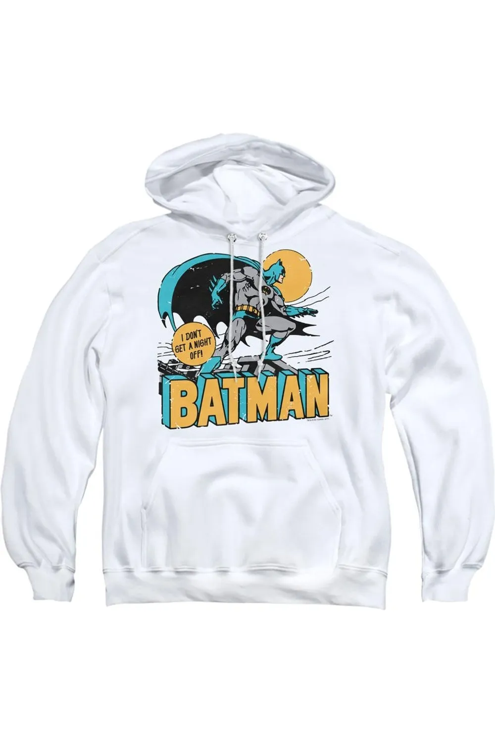 DC Comics Night Off Adult Pull Over Hoodie / Hooded Sweatshirt