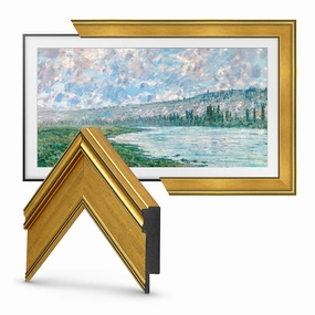 Deco TV Frames 32" Frame for Samsung The Frame TV 2021-2025 (Antique Gold) hi-fi power strip,hi-fi surge protector,hi-fi coaxial input