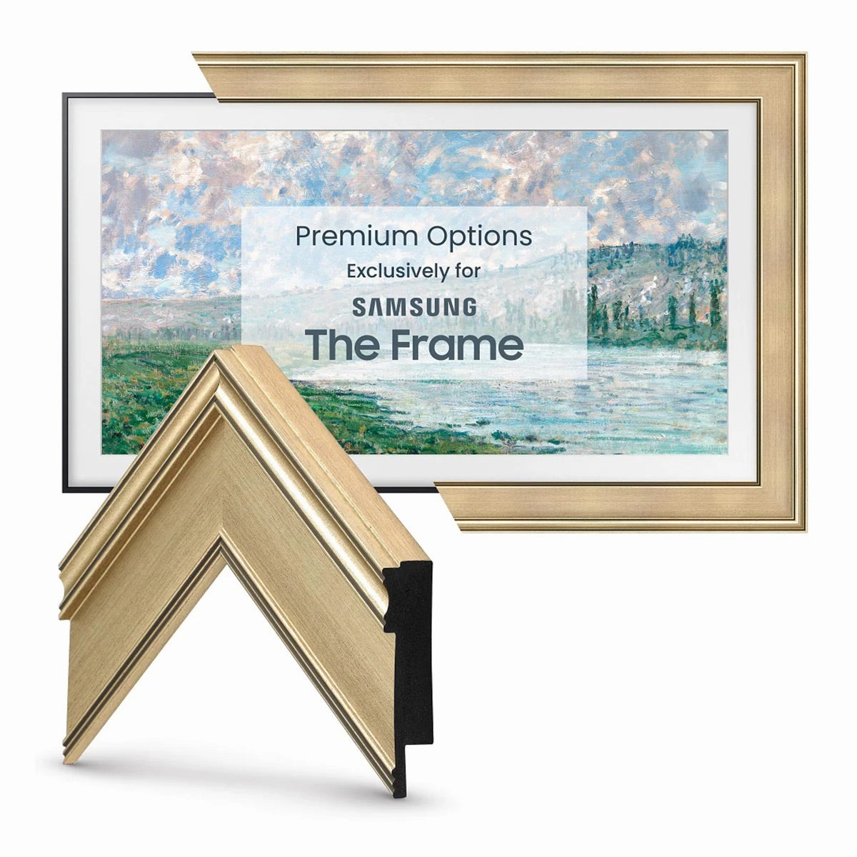 Deco TV Frames 32" Frame for Samsung The Frame TV 2021-2025 (Champagne)