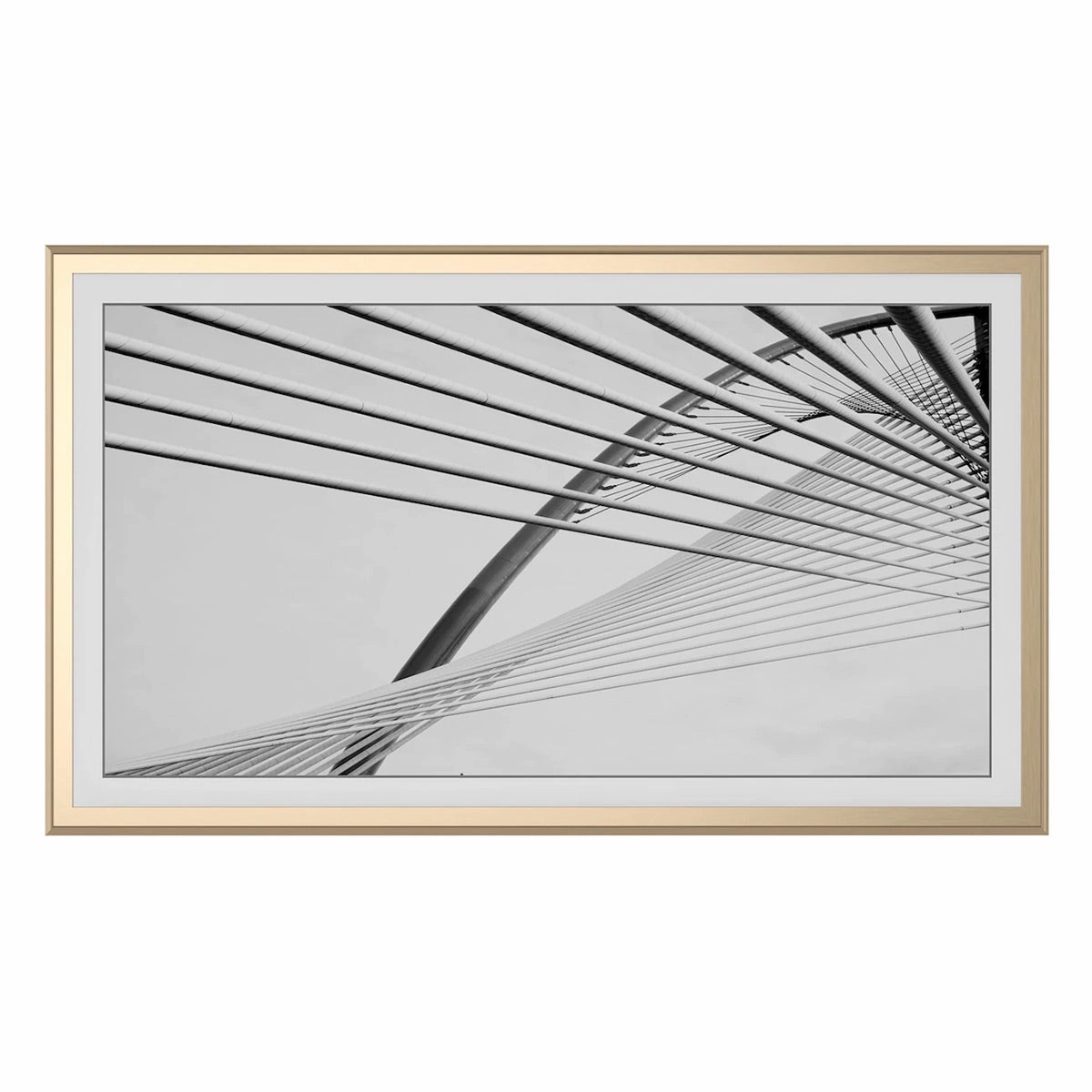 Deco TV Frames 43" Alloy Scoop Frame for Samsung The Frame TV 2021-2025 (Pale Gold)