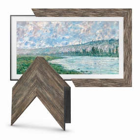 Deco TV Frames 43" Frame for Samsung The Frame TV 2021-2024 (Distressed Barnwood) hi-fi power strip,hi-fi surge protector,hi-fi coaxial input