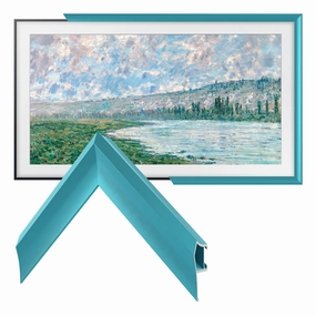 Deco TV Frames 50" Alloy Prismatic Frame for Samsung The Frame TV 2021-2025 (Turquoise) hi-fi power strip,hi-fi surge protector,hi-fi coaxial input